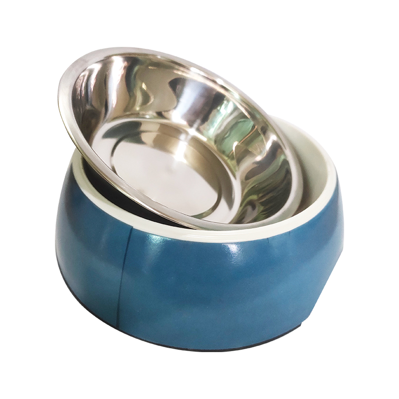 Tigela de comida para animais de estimação em aço inoxidável