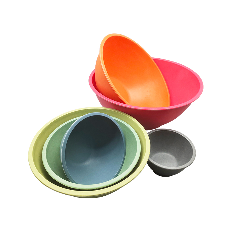 Conjunto de saladeira em fibra de bambu