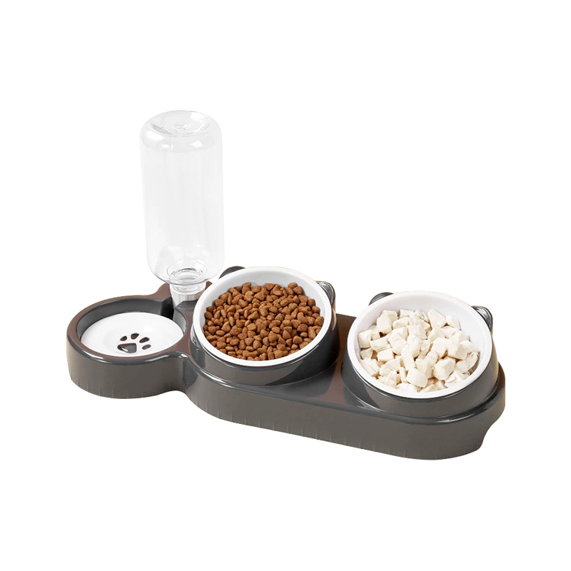 Alimentador automático de água potável para animais de estimação com tigela dupla