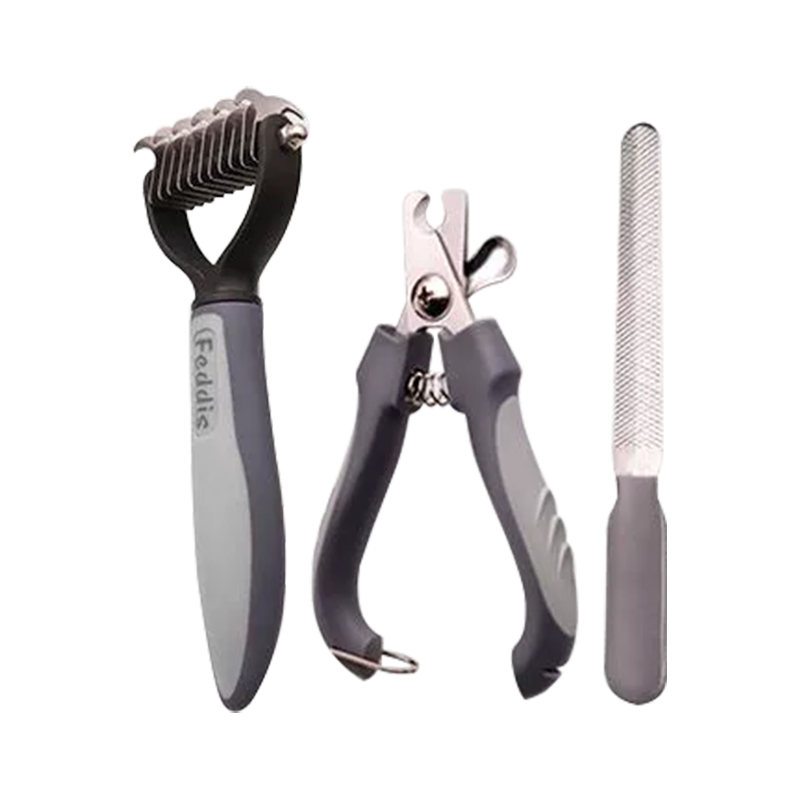 Kit de ferramentas para cuidar de cães e gatos em aço inoxidável