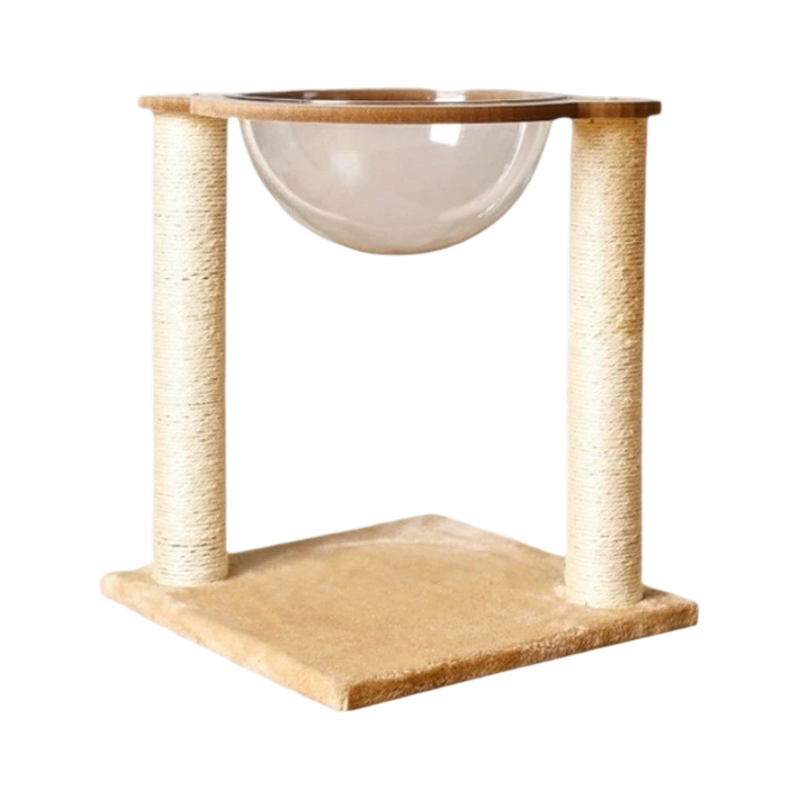 Plataforma arranhadora de madeira para gatos